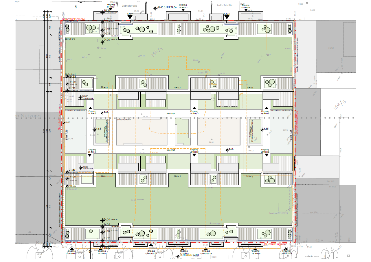 Urbanes Wohnen — Lageplan