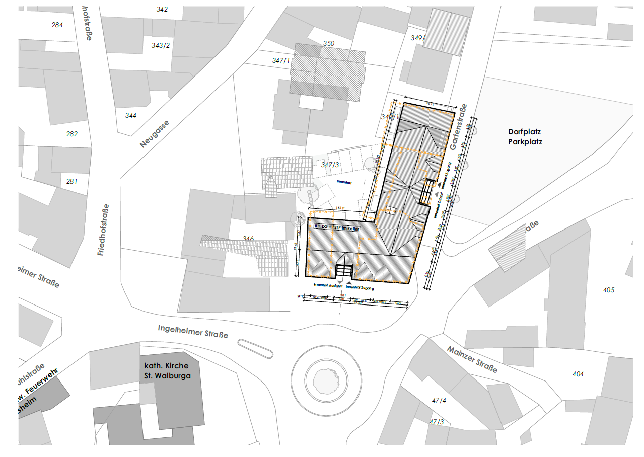 Dorfplatzensemble — Lageplan
