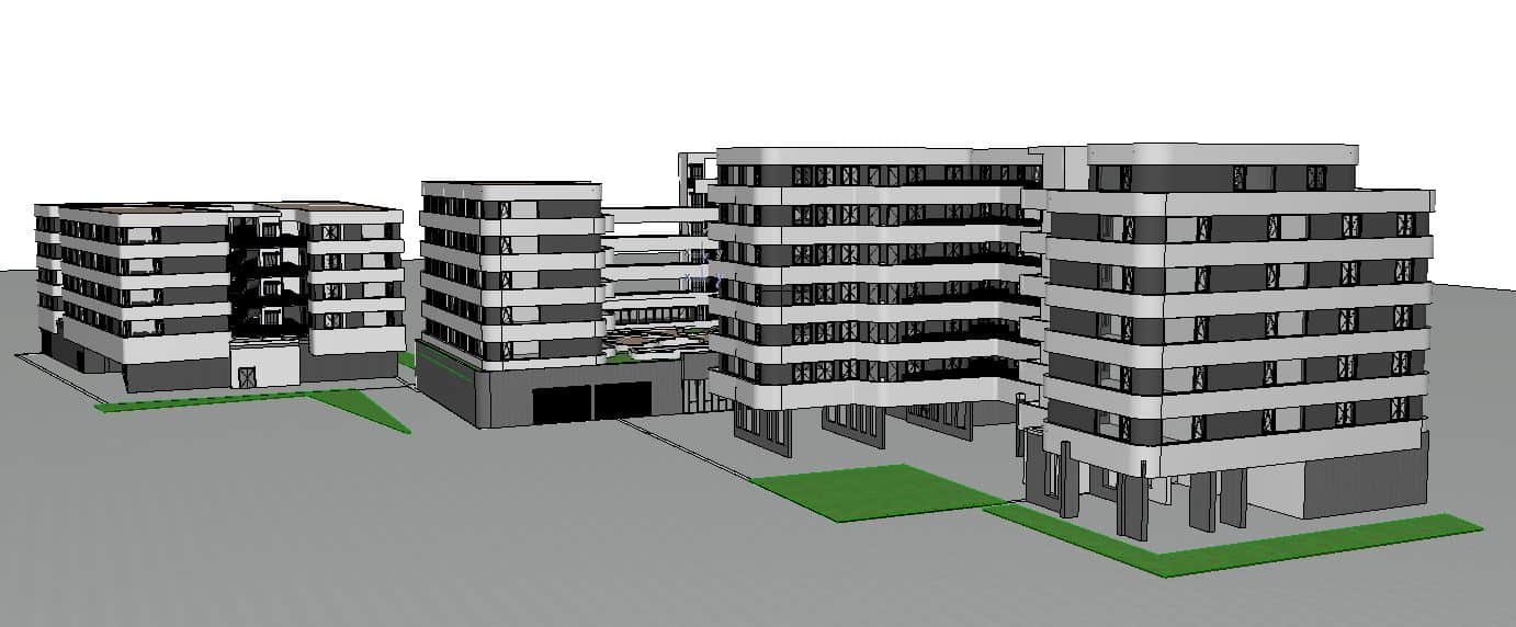 Fünftäler-Quartier — Nordostansicht