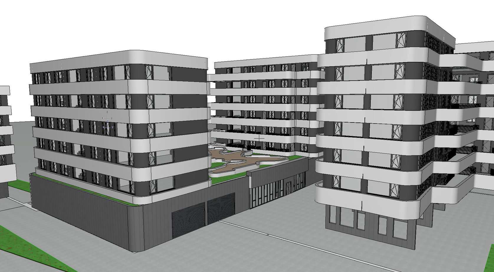 Fünftäler-Quartier — Ostansicht Detail